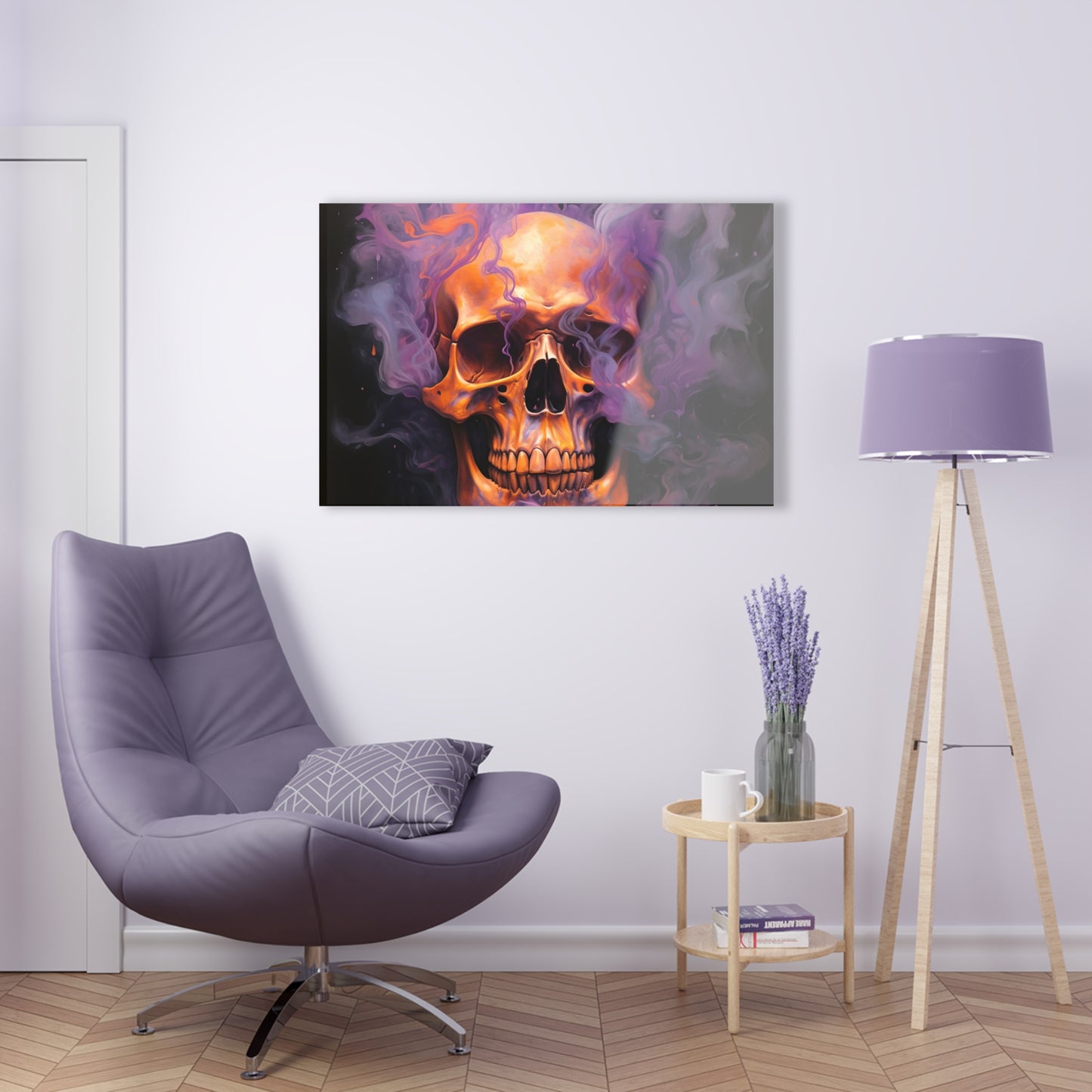 Acrylic Prints Skull Flames 4