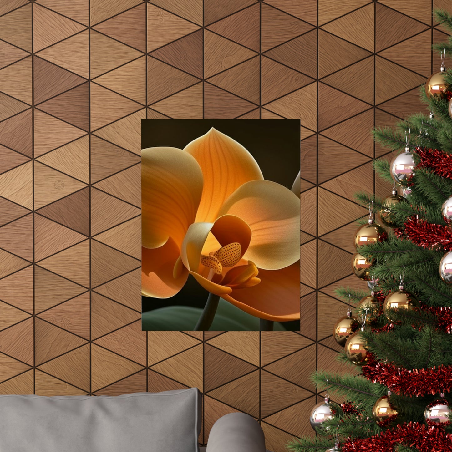 Premium Matte Vertical Posters Orange Orchid 4