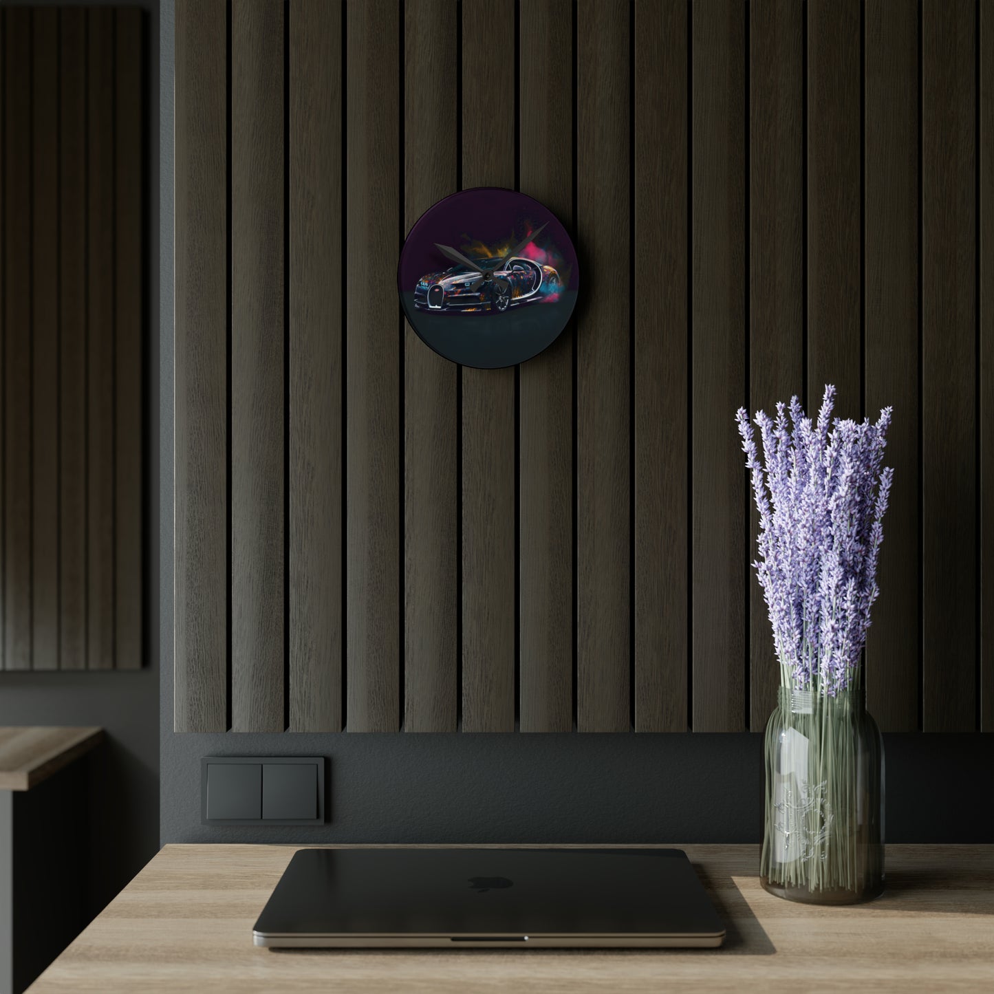 Acrylic Wall Clock Hyper Bugatti 4