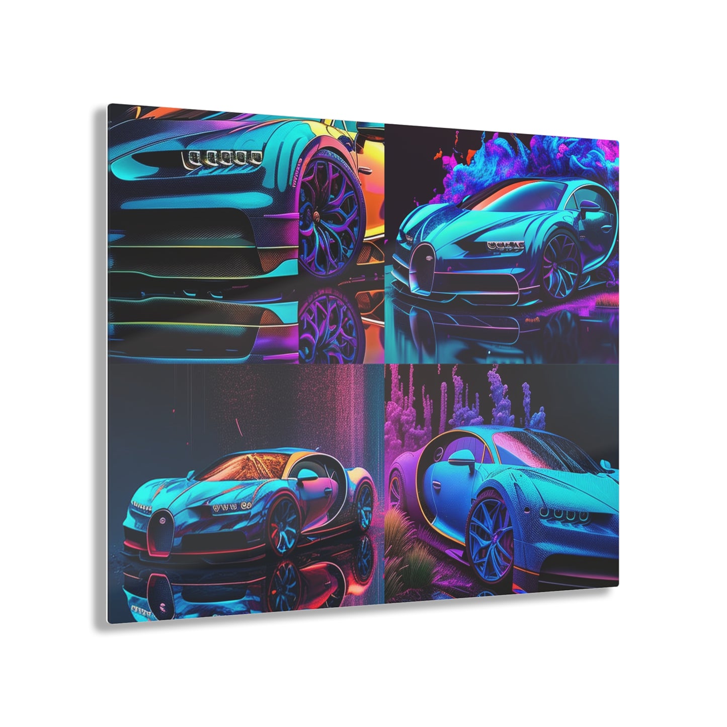 Acrylic Prints Bugatti Neon Chiron 5