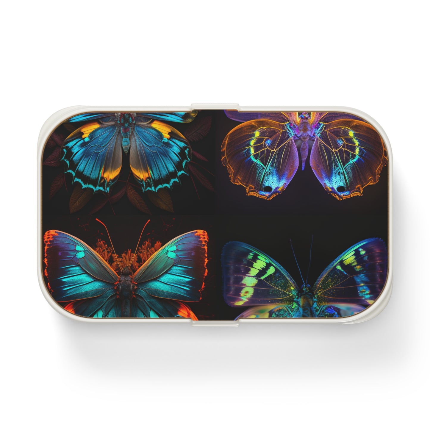 Bento Lunch Box Neon Butterfly Flair 5