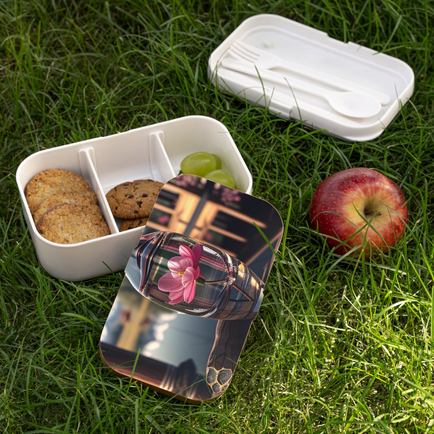 Bento Lunch Box Pink Magnolia 2