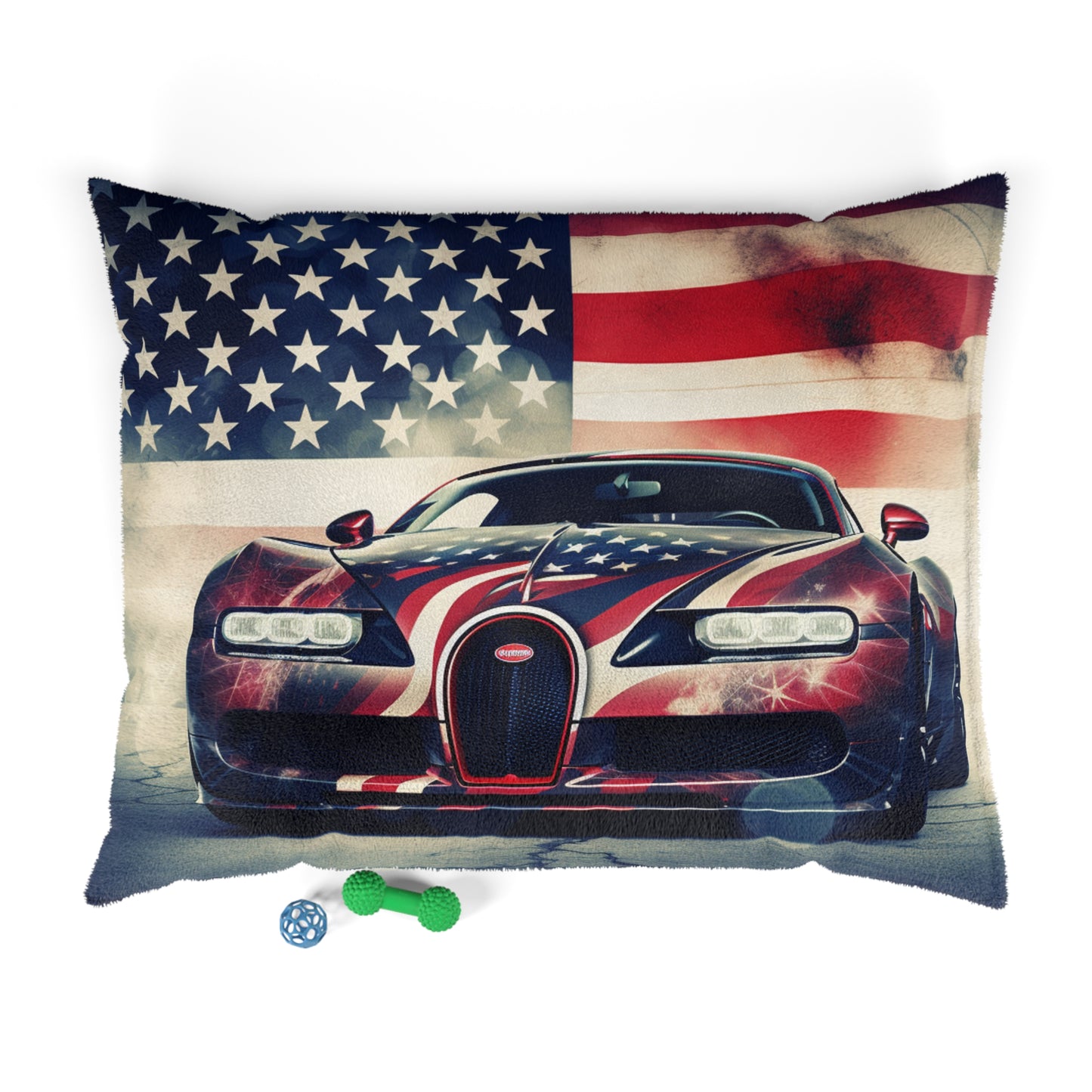 Pet Bed Abstract American Flag Background Bugatti 1
