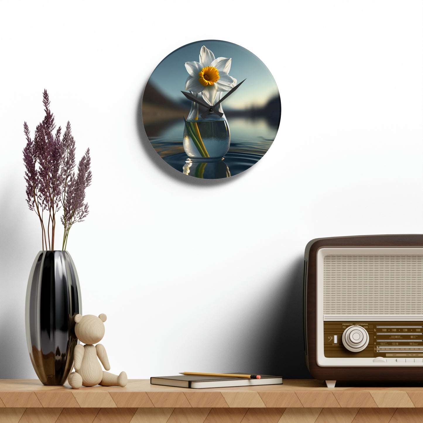 Acrylic Wall Clock Daffodil 3