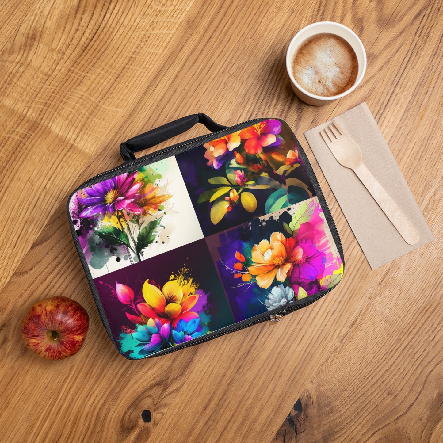 Lunch Bag Bright Spring Flowers 5