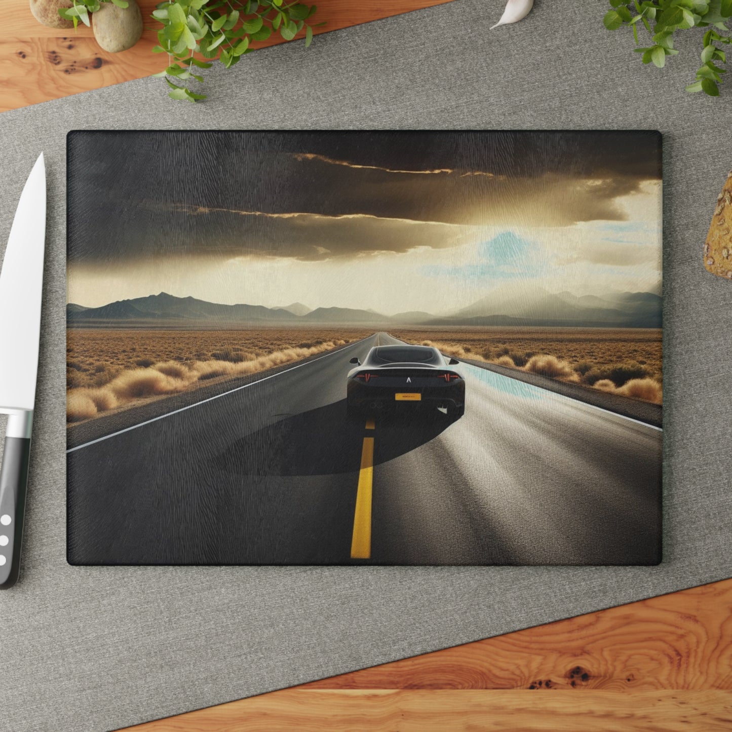 Glass Cutting Board Ferrari Road 1