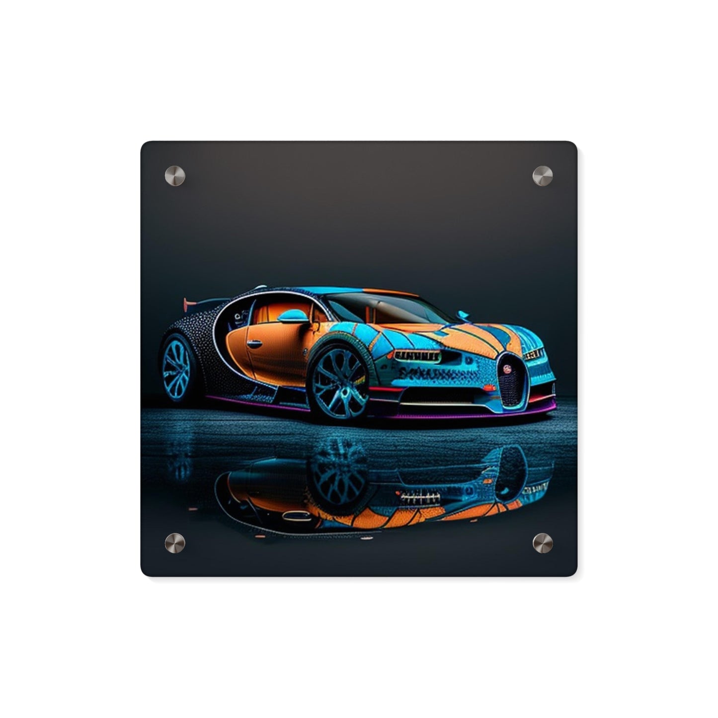 Acrylic Wall Art Panels Bugatti Blue 1