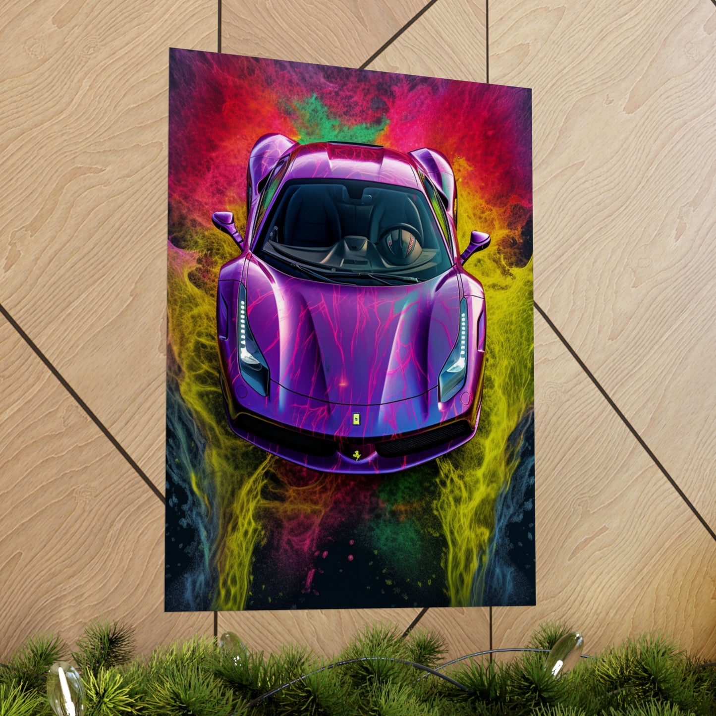 Premium Matte Vertical Posters Farrari Water 3