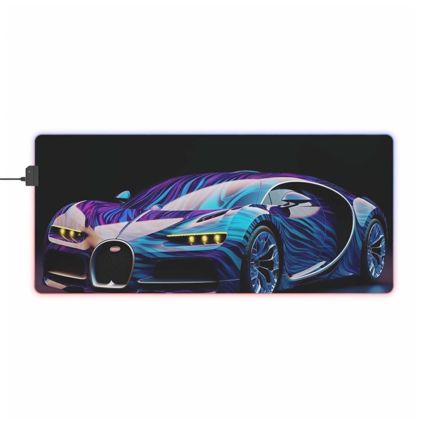 LED Gaming Mouse Pad Bugatti Abstract Flair 3