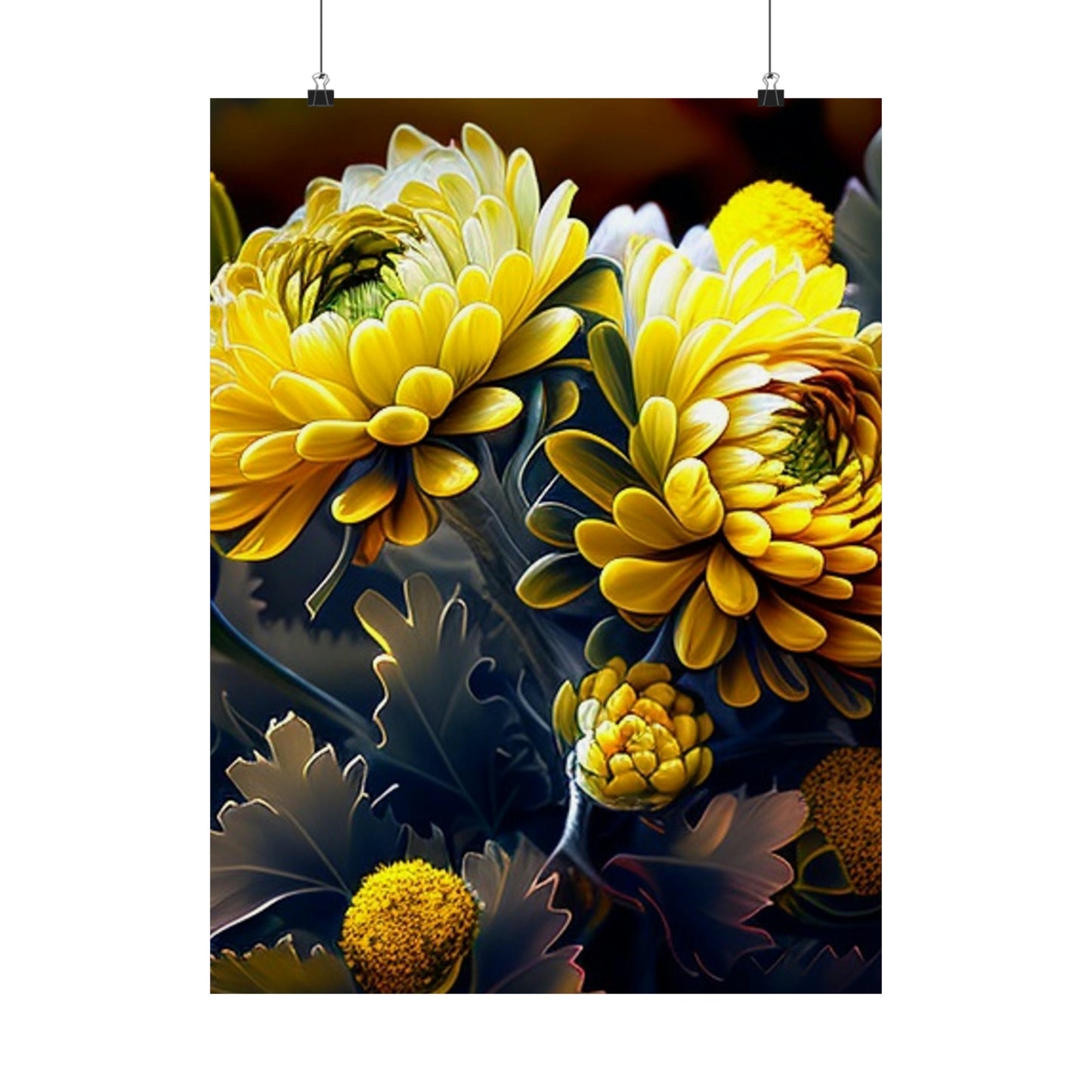 Premium Matte Vertical Posters Yellow Hermosas Flores Amarillas 3