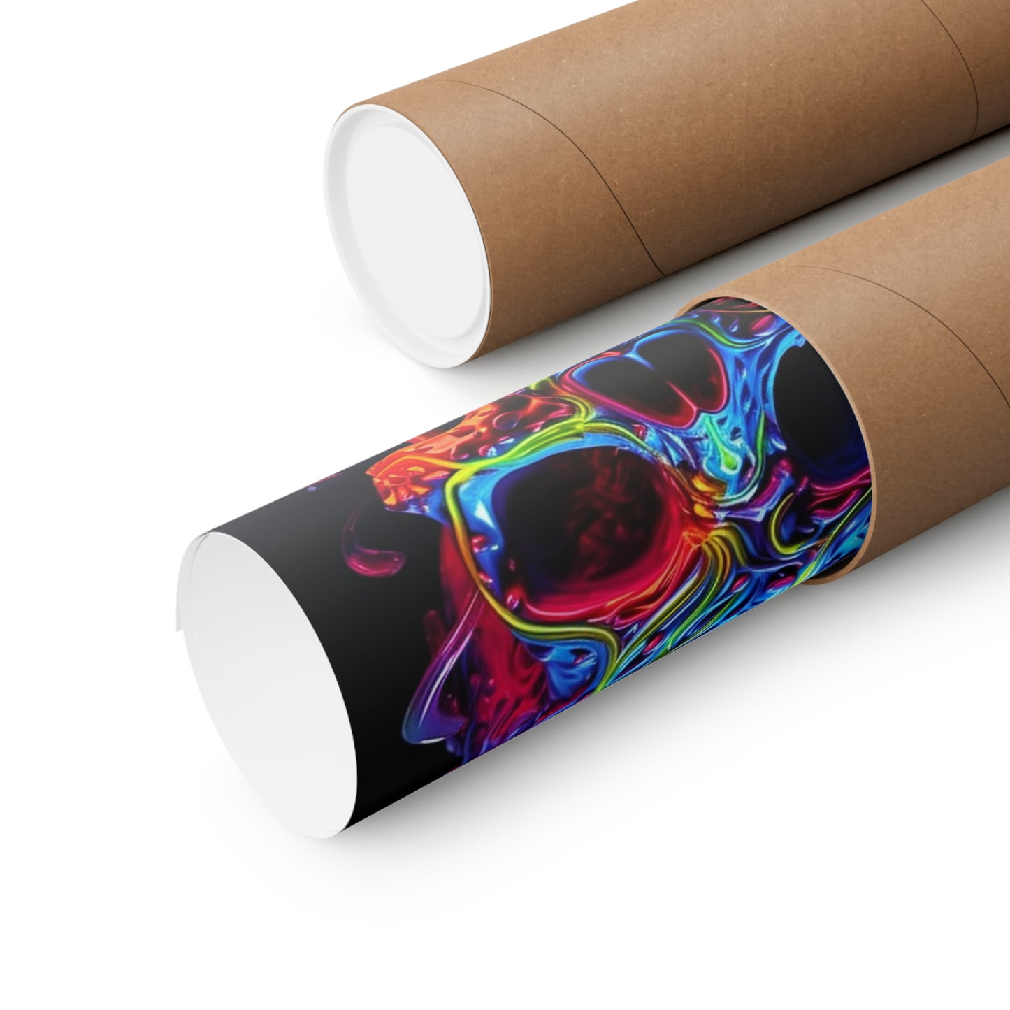 Premium Matte Vertical Posters Macro Skull Color 3