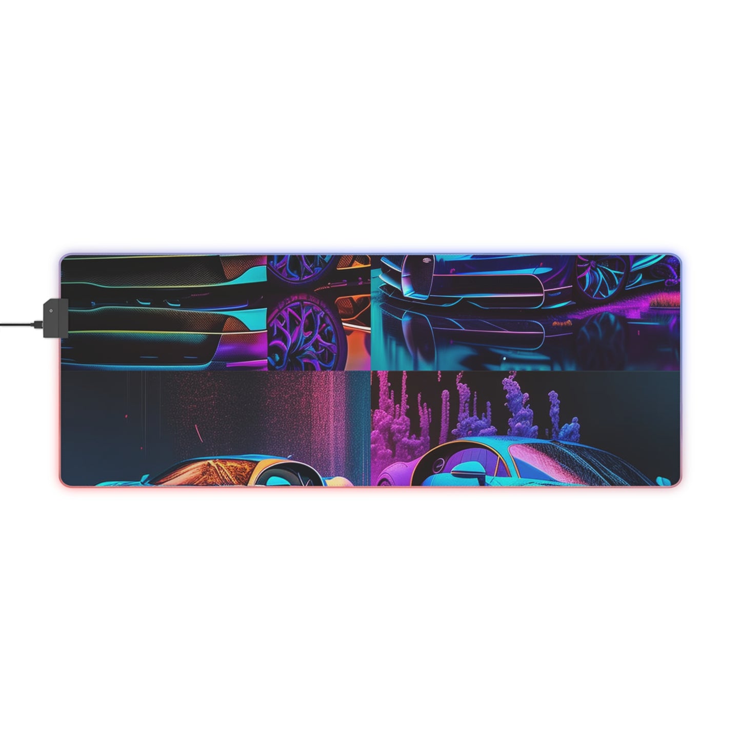 LED Gaming Mouse Pad Bugatti Neon Chiron 5