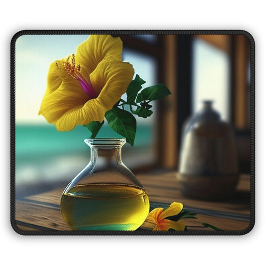 Gaming Mouse Pad  Yellow Hibiscus Wood 1