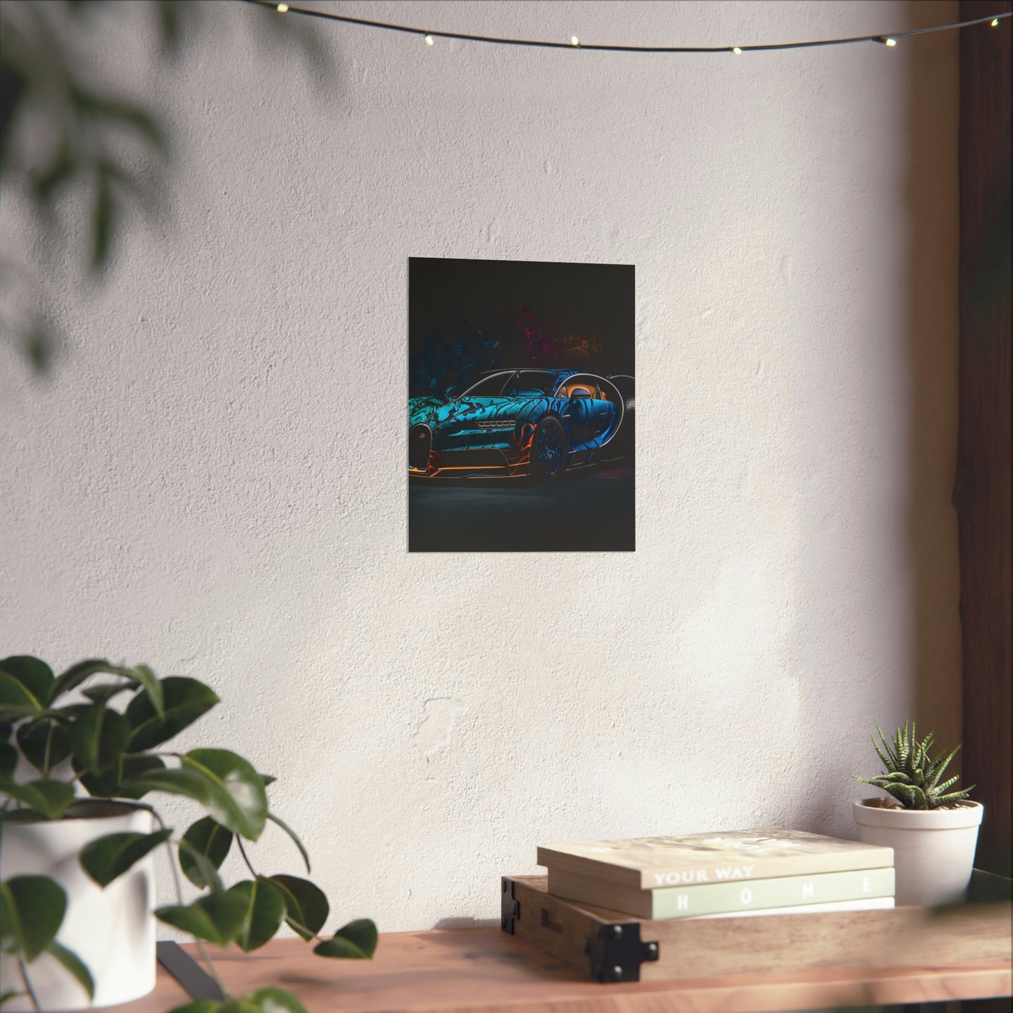 Premium Matte Vertical Posters Bugatti Blue 3