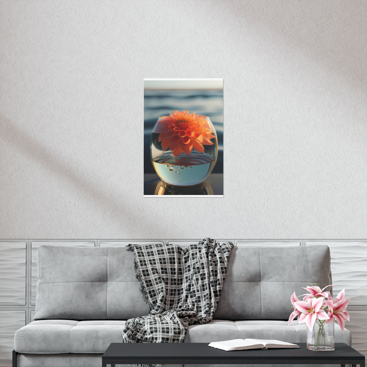 Premium Matte Vertical Posters Dahlia Orange 2