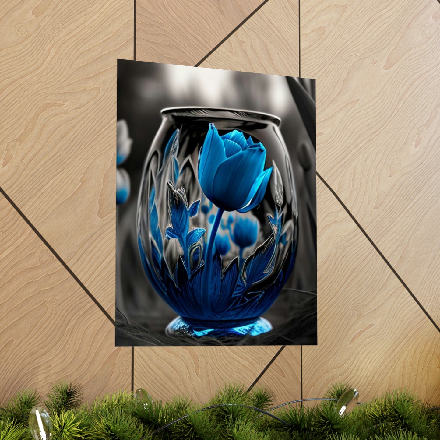 Premium Matte Vertical Posters Tulip Blue 2