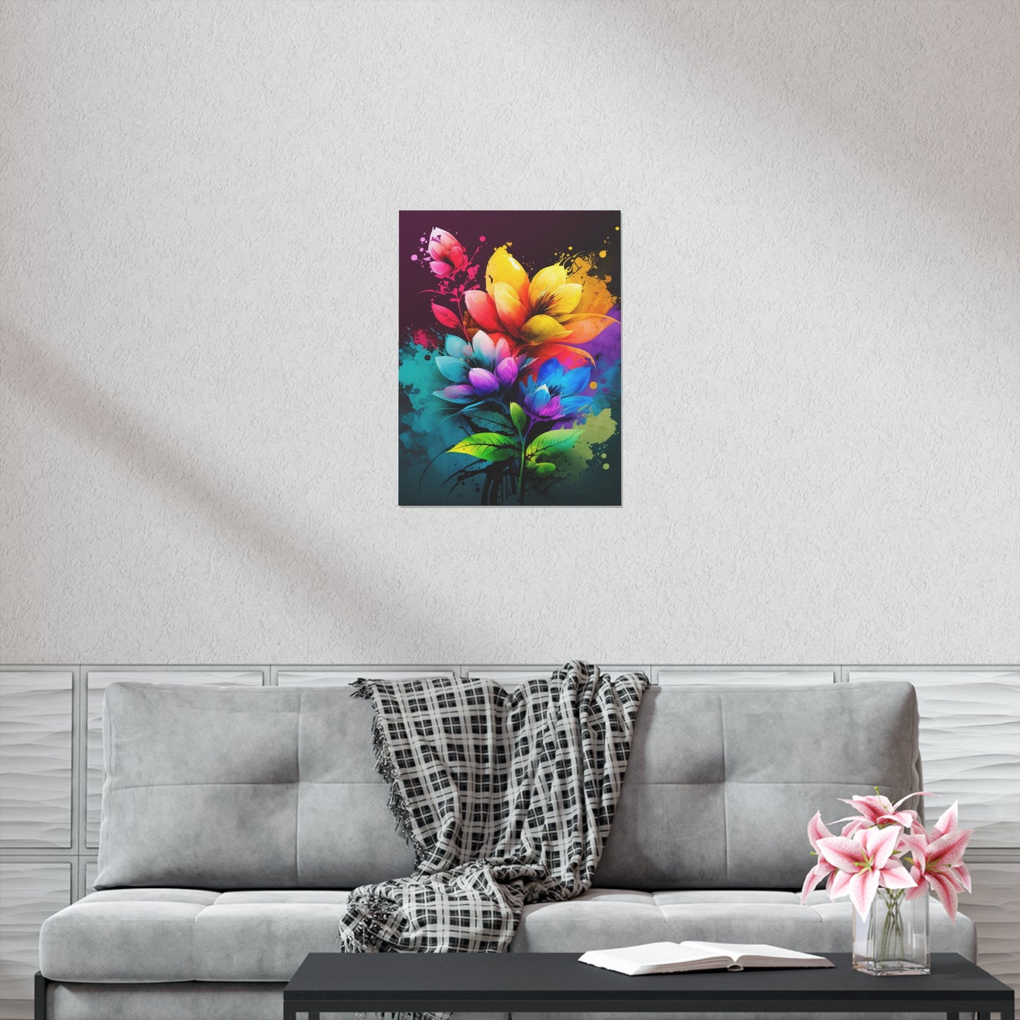 Premium Matte Vertical Posters Bright Spring Flowers 3