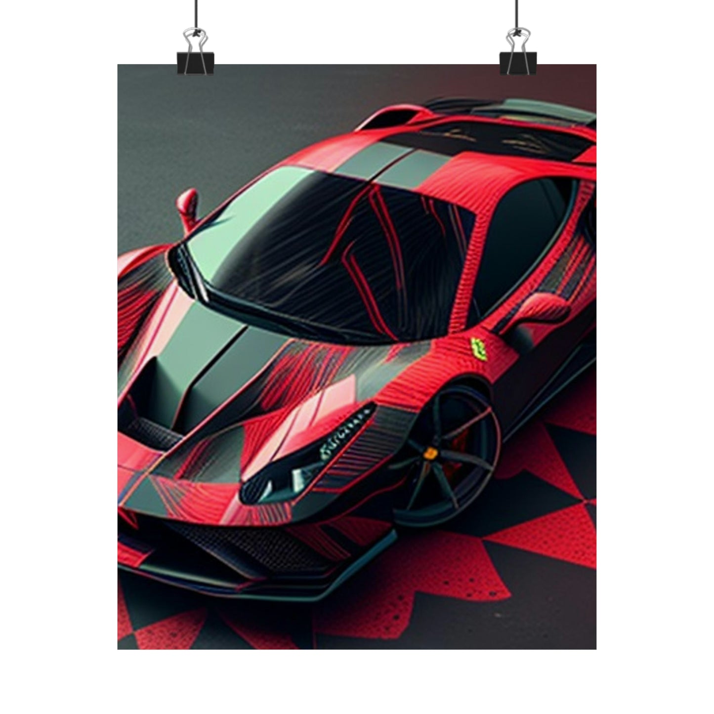 Premium Matte Vertical Posters Ferrari Hyper 2