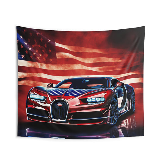 Indoor Wall Tapestries Abstract American Flag Background Bugatti 3