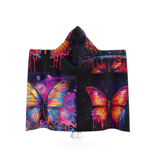 Hooded Blanket Pink Butterfly Flair 5