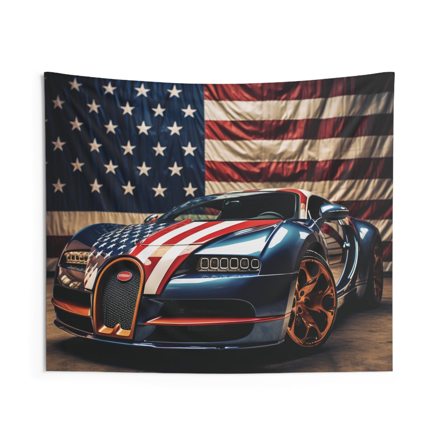 Indoor Wall Tapestries Bugatti Flag American 4