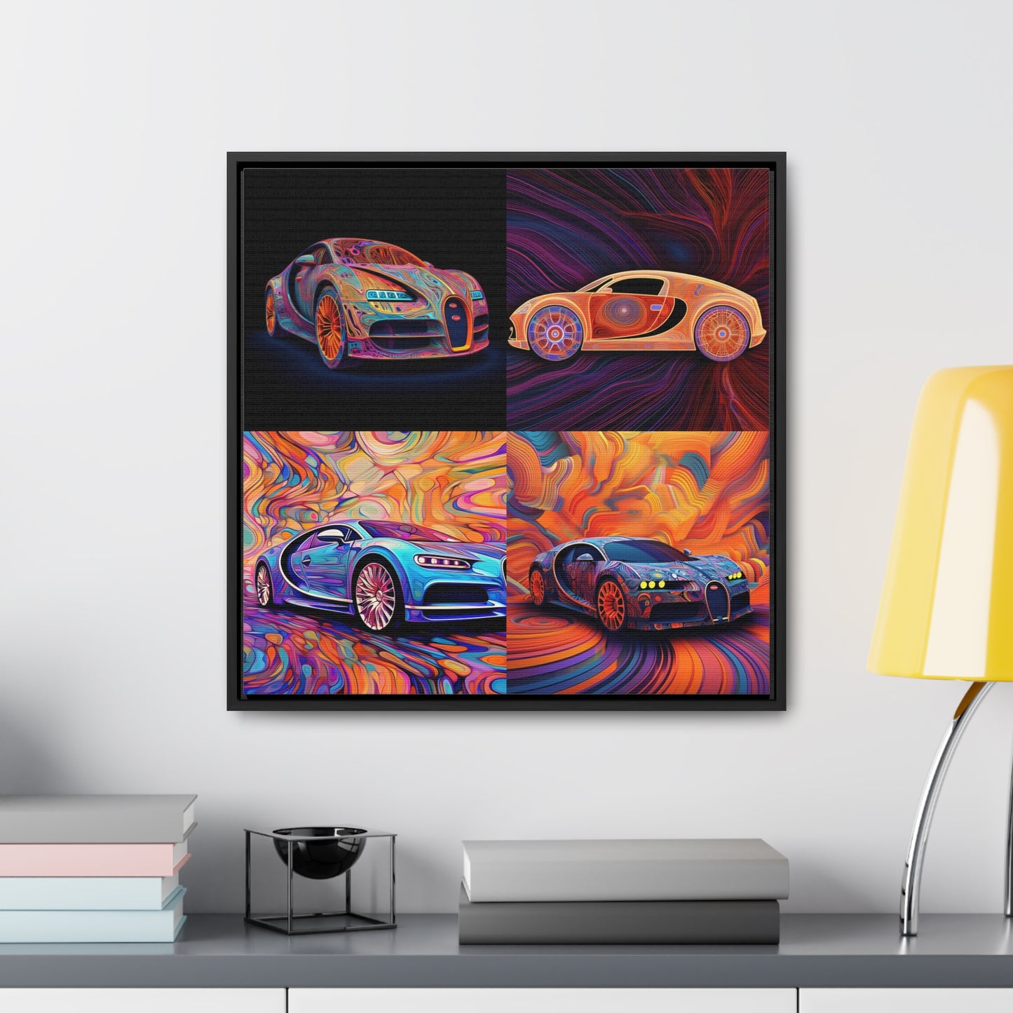 Gallery Canvas Wraps, Square Frame Bugatti Abstract Concept 5