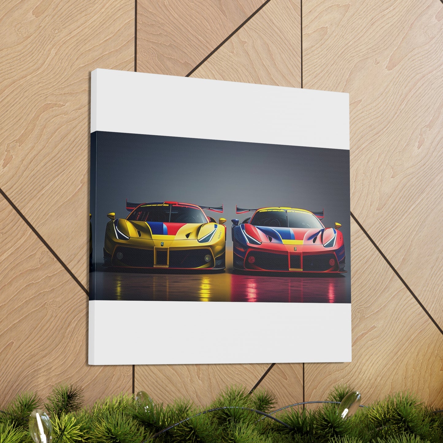 Canvas Gallery Wraps Ferrari Red Blue 1