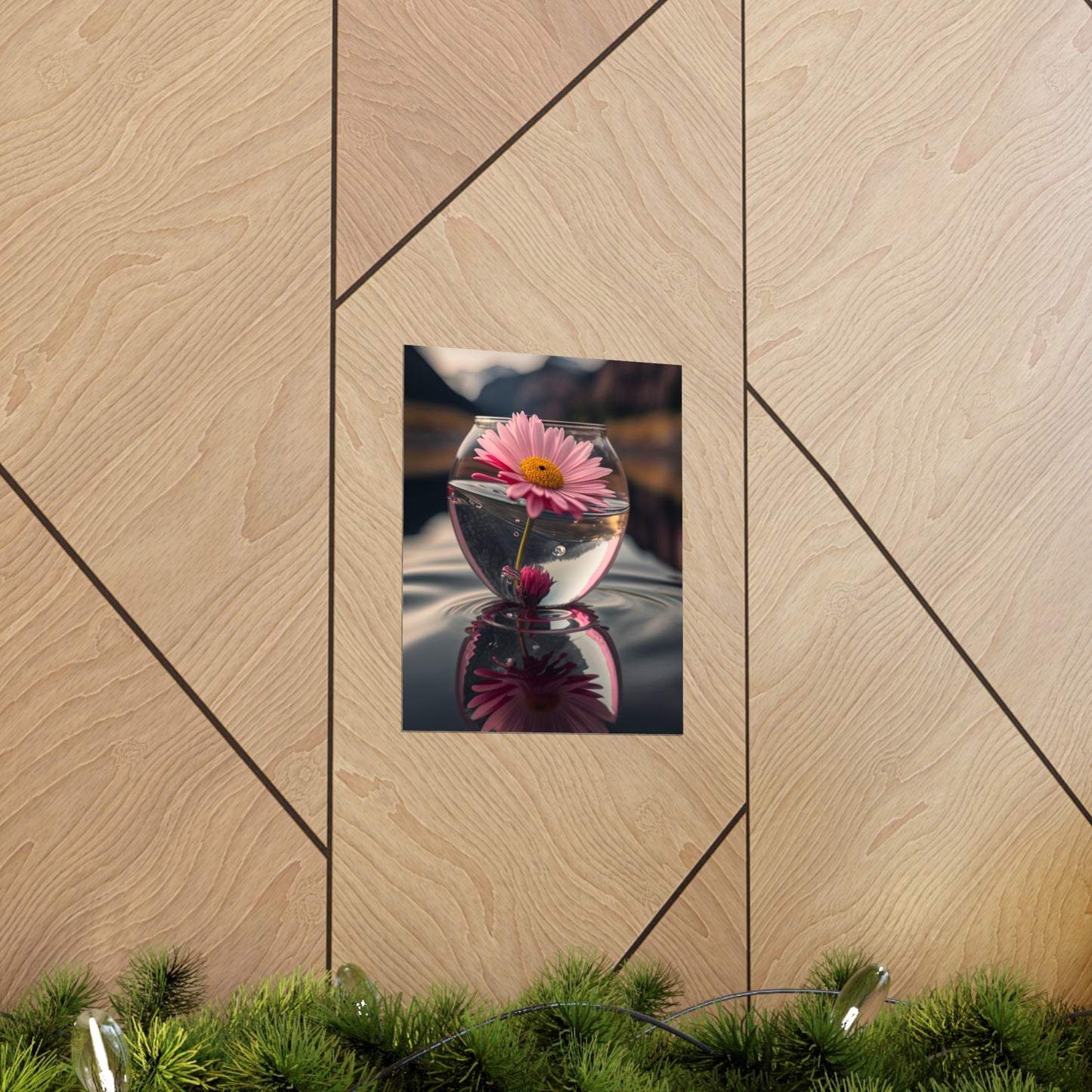 Premium Matte Vertical Posters Daisy in a vase 2