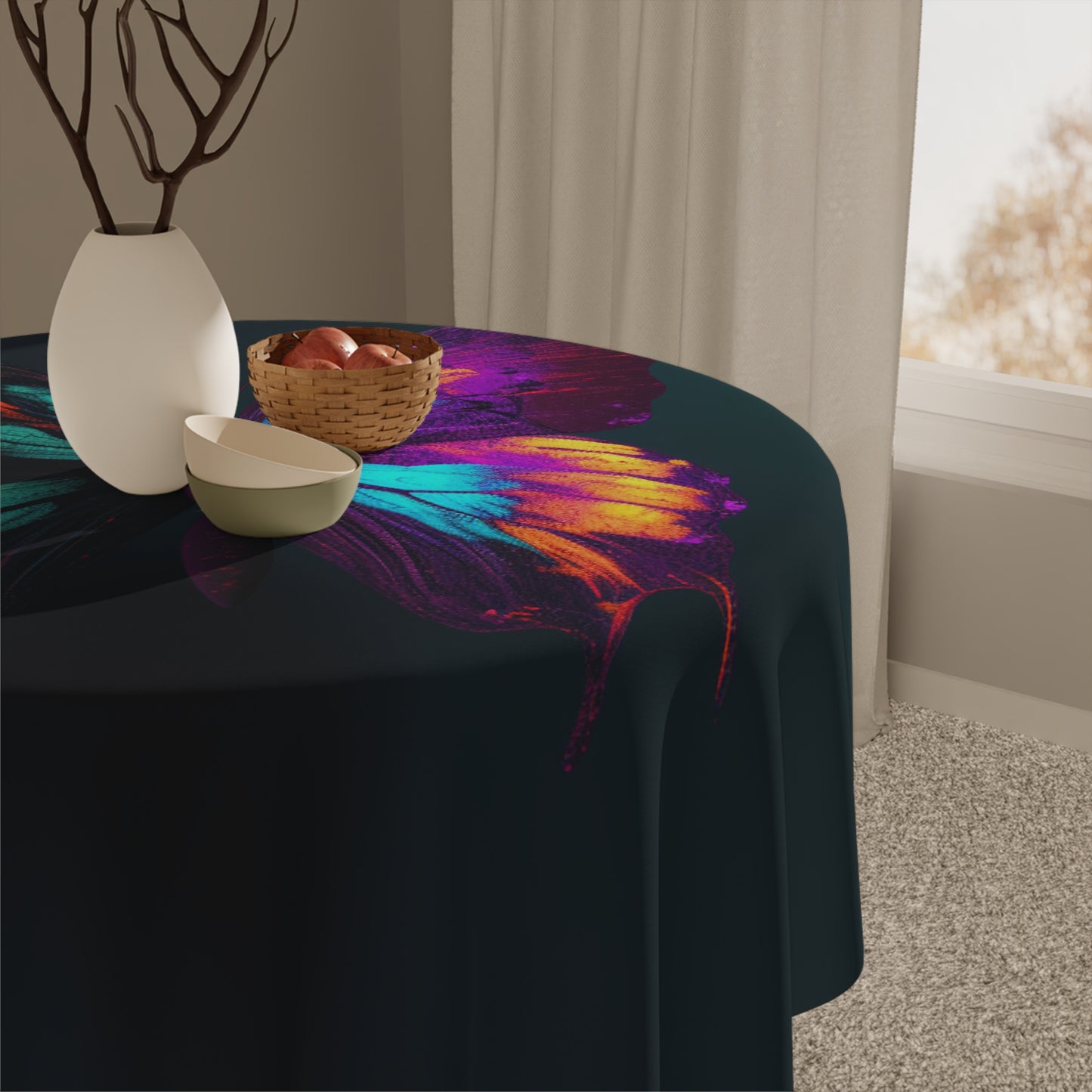 Tablecloth Hyper Colorful Butterfly Purple 2