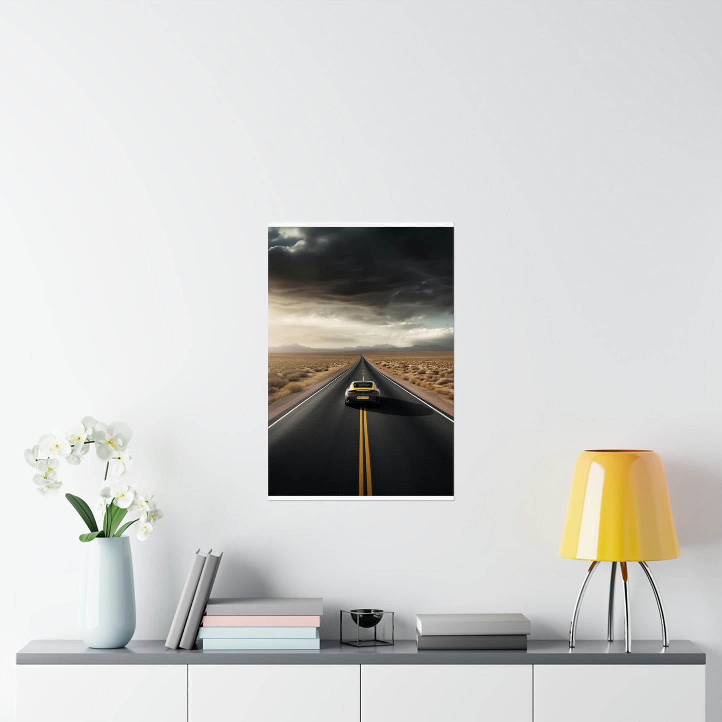 Premium Matte Vertical Posters Ferrari Road 2