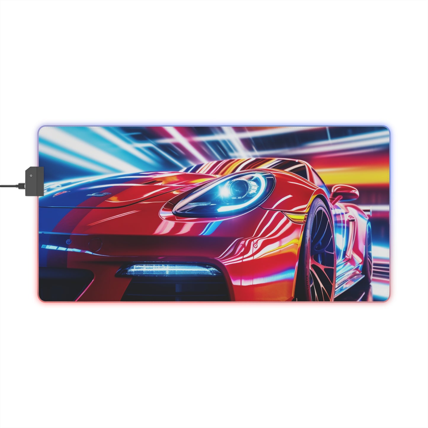 LED Gaming Mouse Pad Macro Flag Ferrari 1