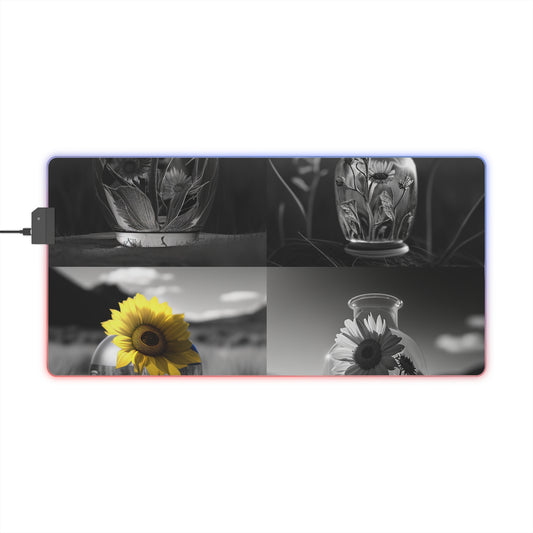LED Gaming Mouse Pad Yellw Sunflower in a vase 5