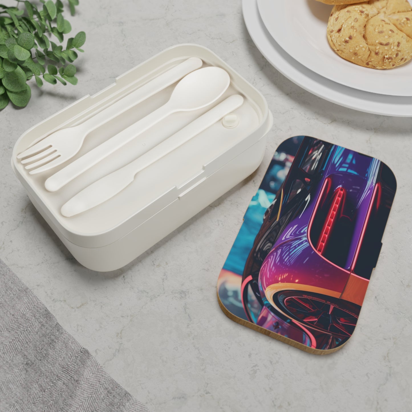 Bento Lunch Box Hyper Bugatti Neon Chiron 3
