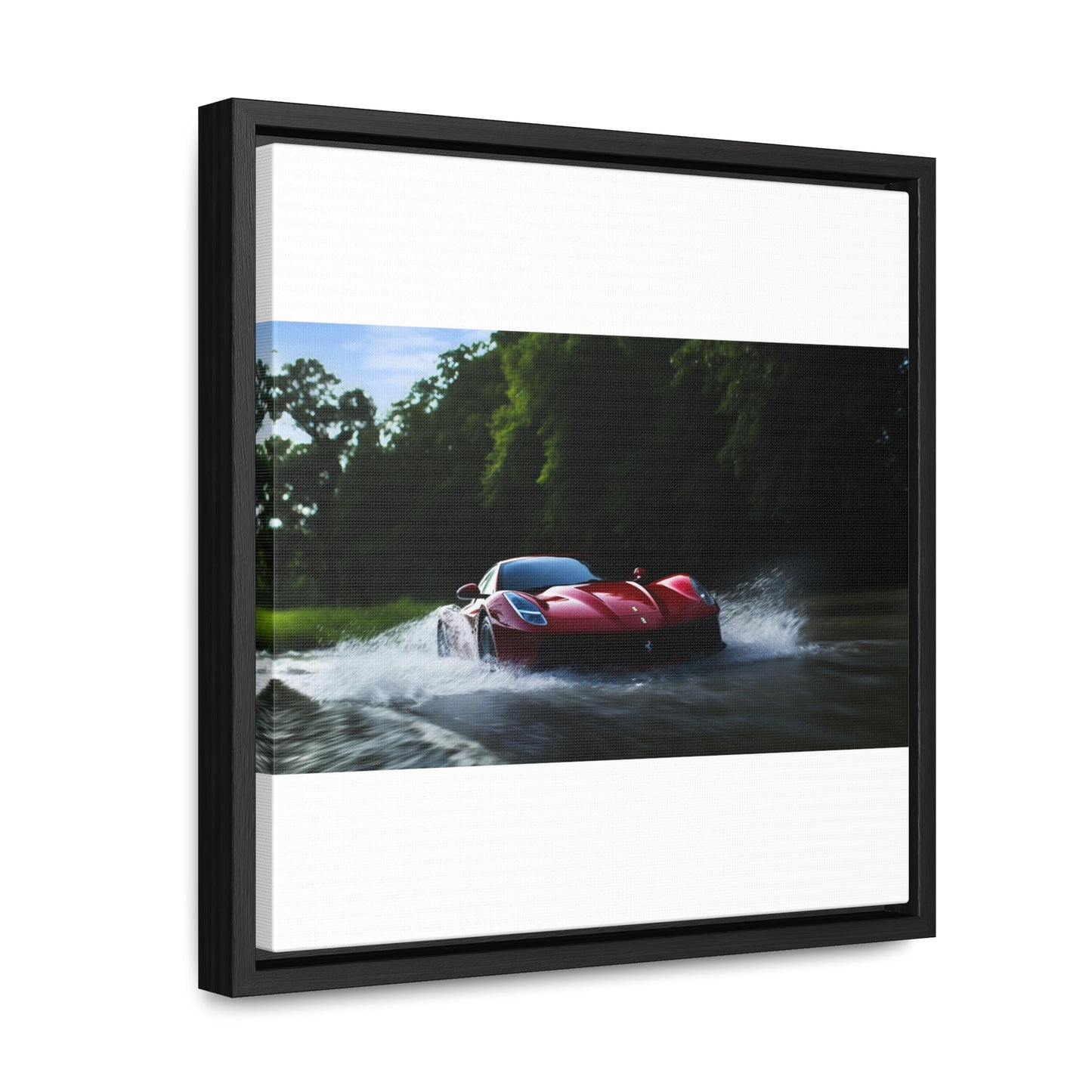 Gallery Canvas Wraps, Square Frame Water Ferrari Splash 1