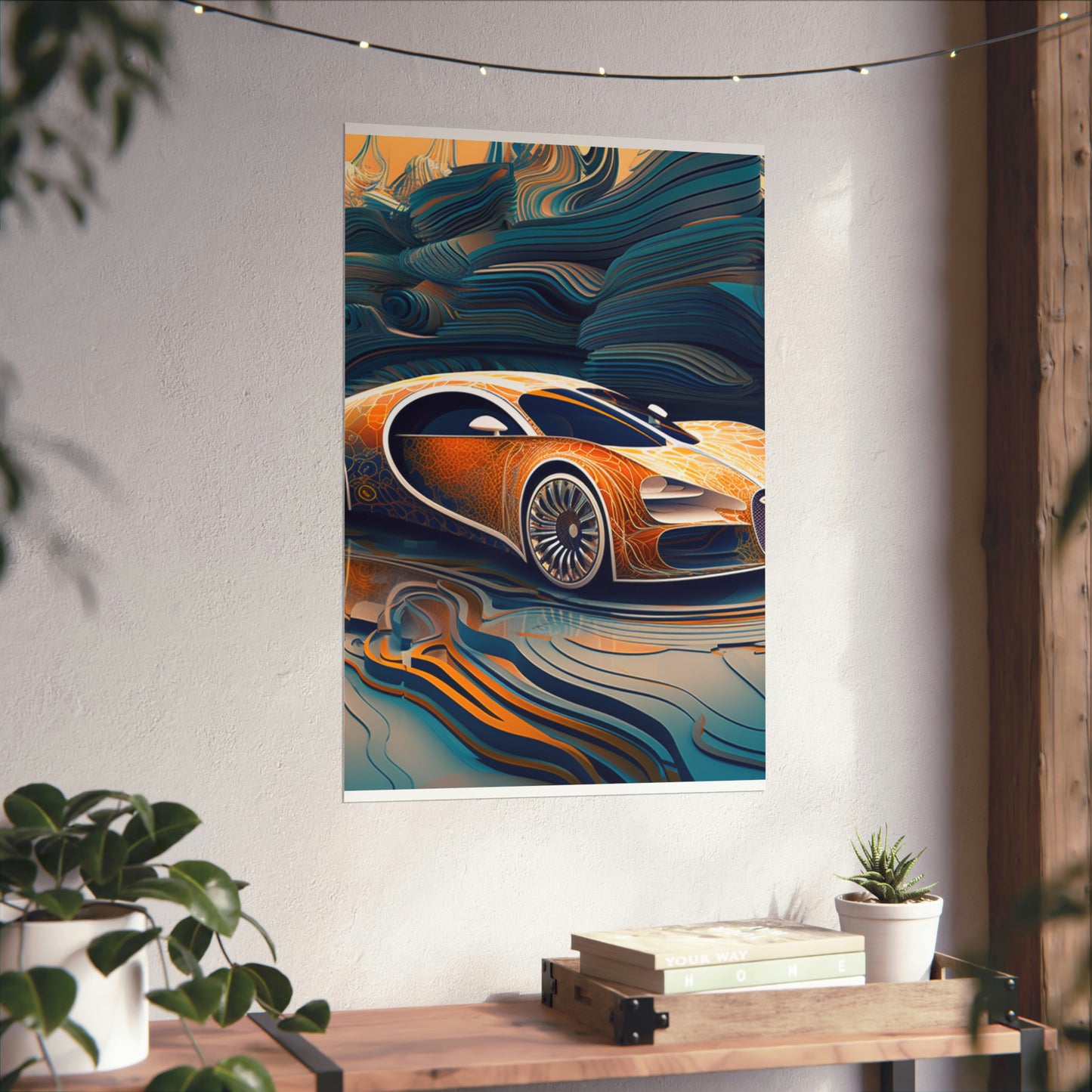 Premium Matte Vertical Posters Bugatti Abstract Flair 1