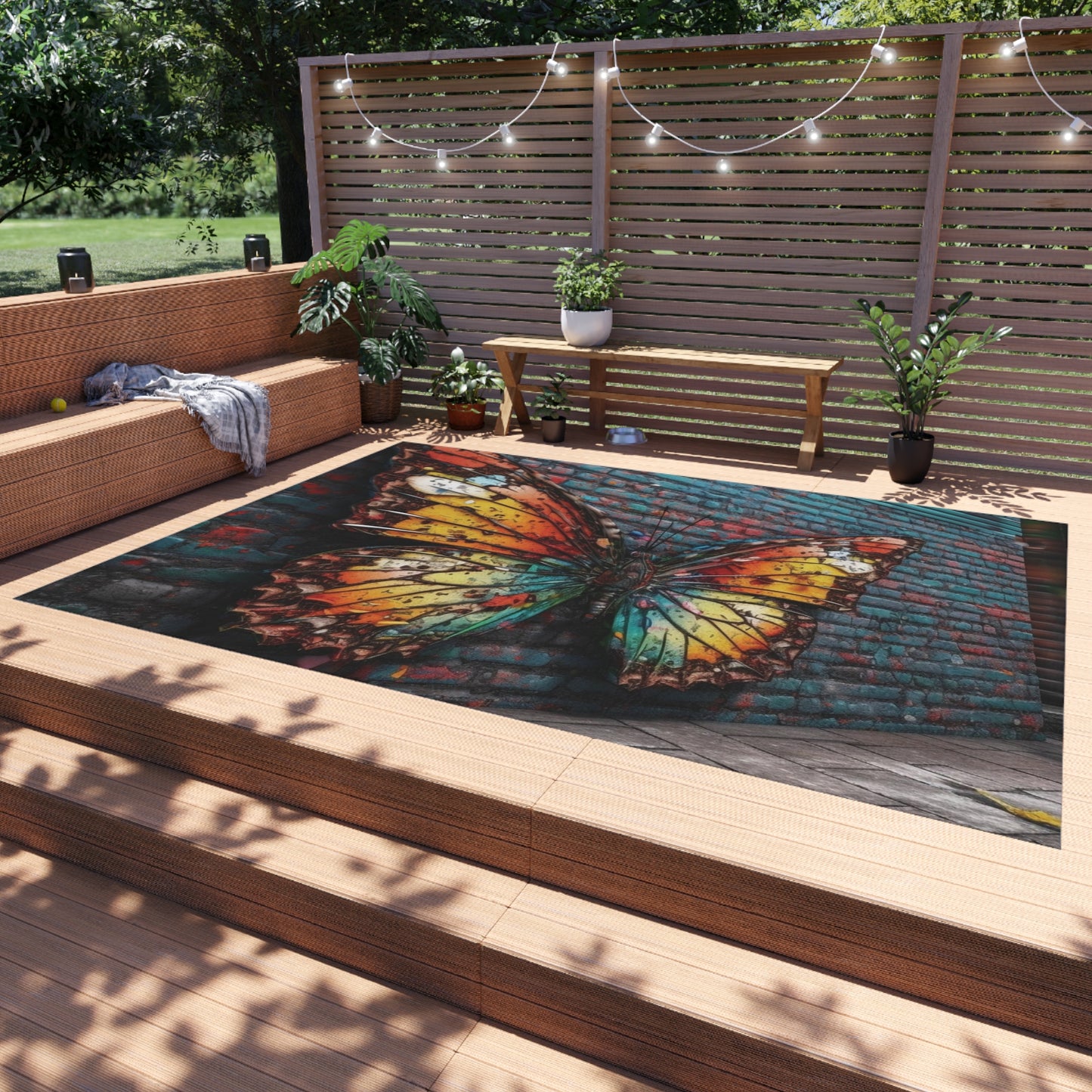 Outdoor Rug  Liquid Street Butterfly 2