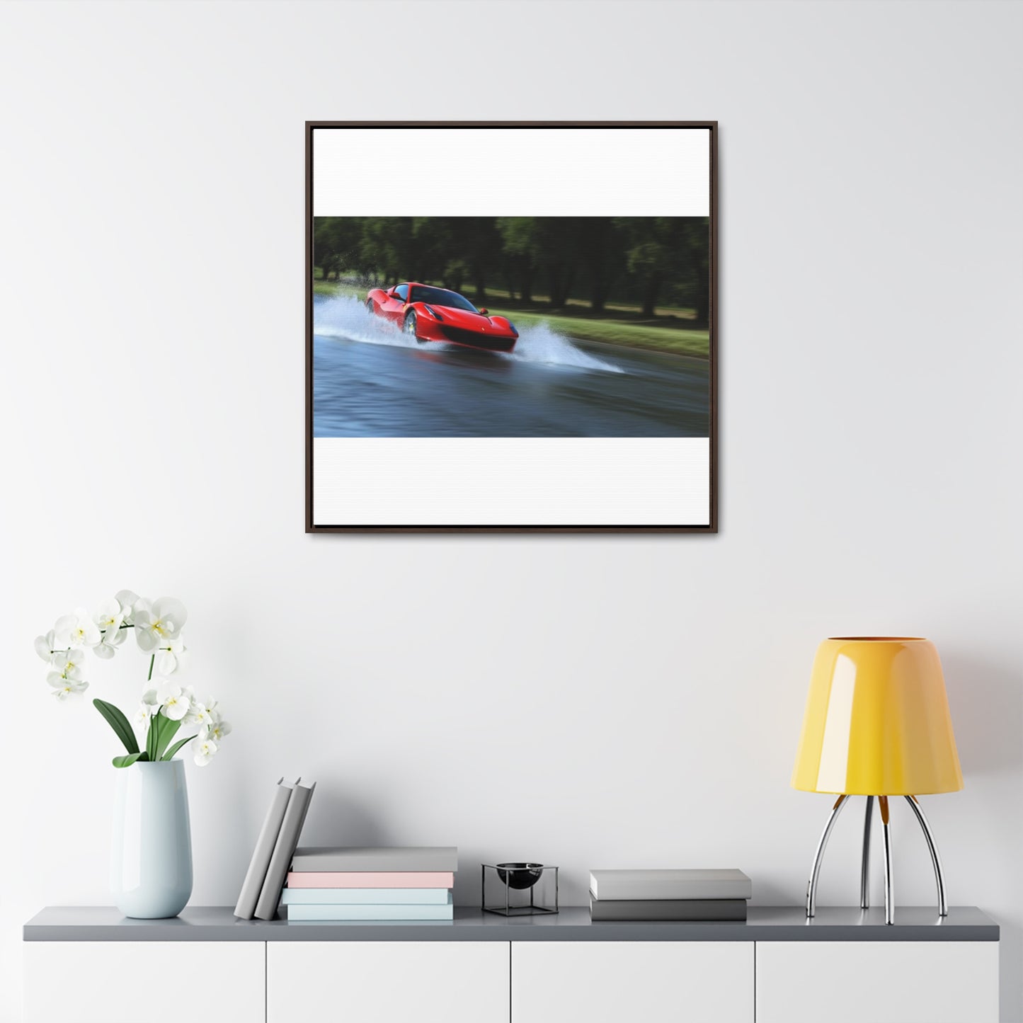 Gallery Canvas Wraps, Square Frame Water Ferrari Splash 3