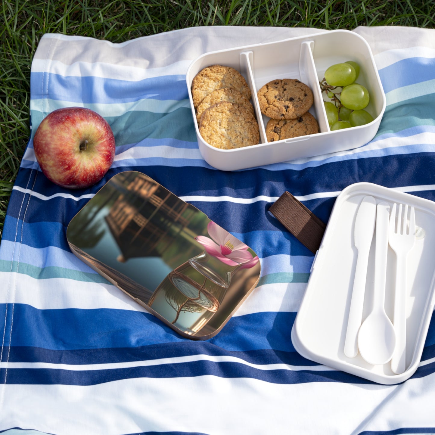 Bento Lunch Box Magnolia in a Glass vase 1