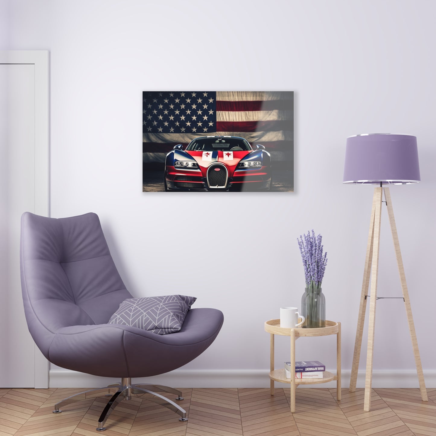 Acrylic Prints Bugatti American Flag 3