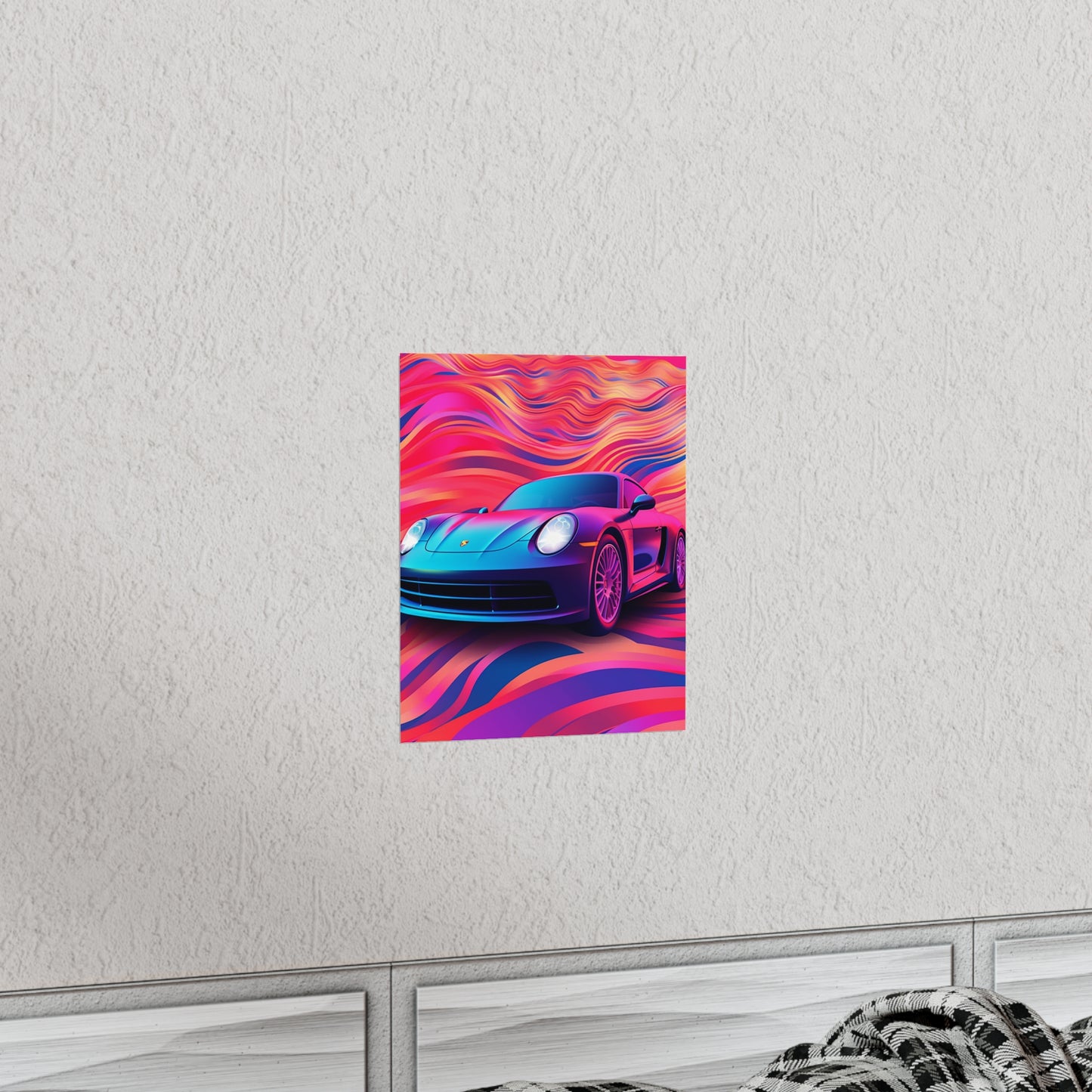 Premium Matte Vertical Posters Porsche Water Fusion 3