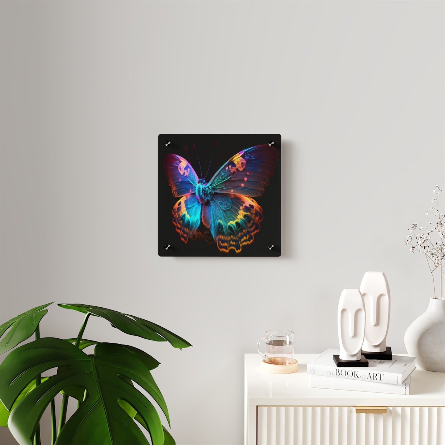 Acrylic Wall Art Panels Raw Hyper Color Butterfly 4