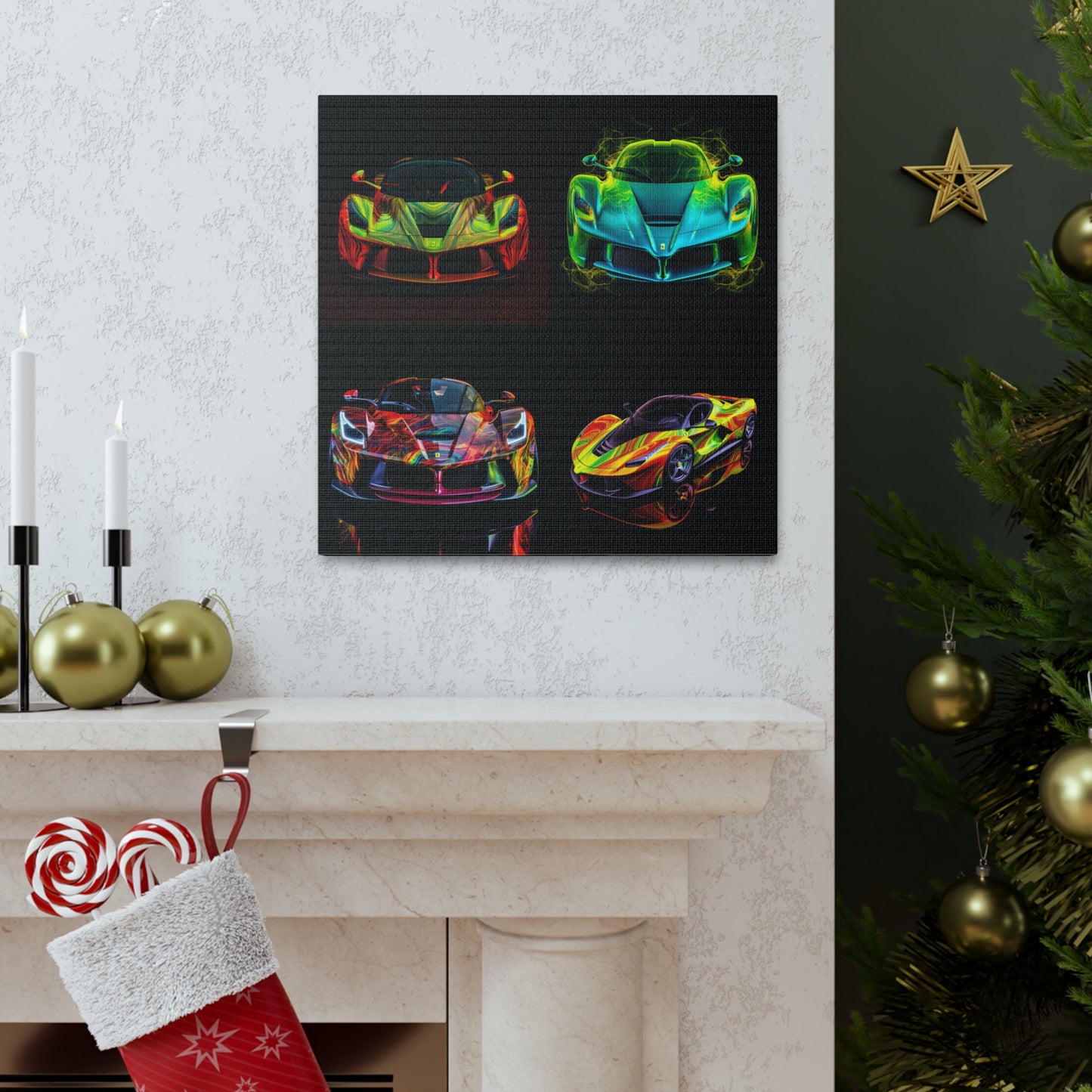 Canvas Gallery Wraps Ferrari Neon 5