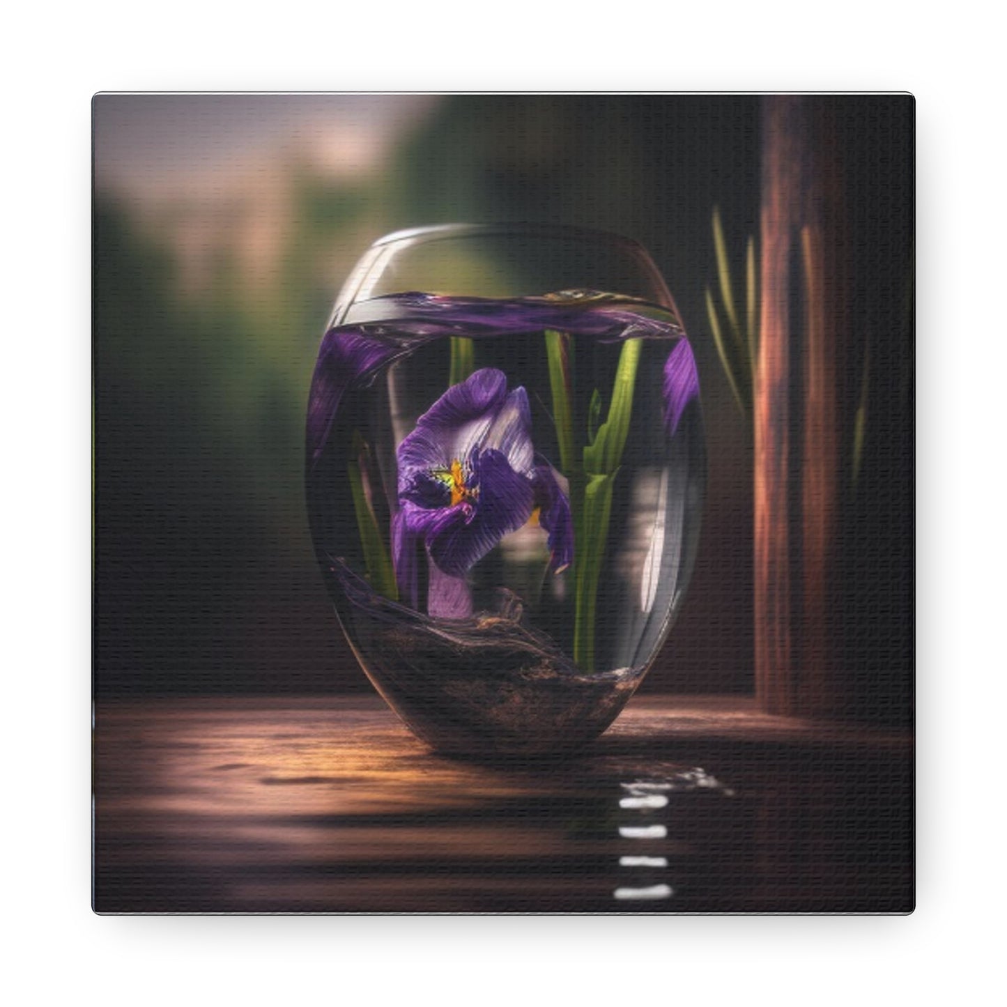 Canvas Gallery Wraps Purple Iris in a vase 4
