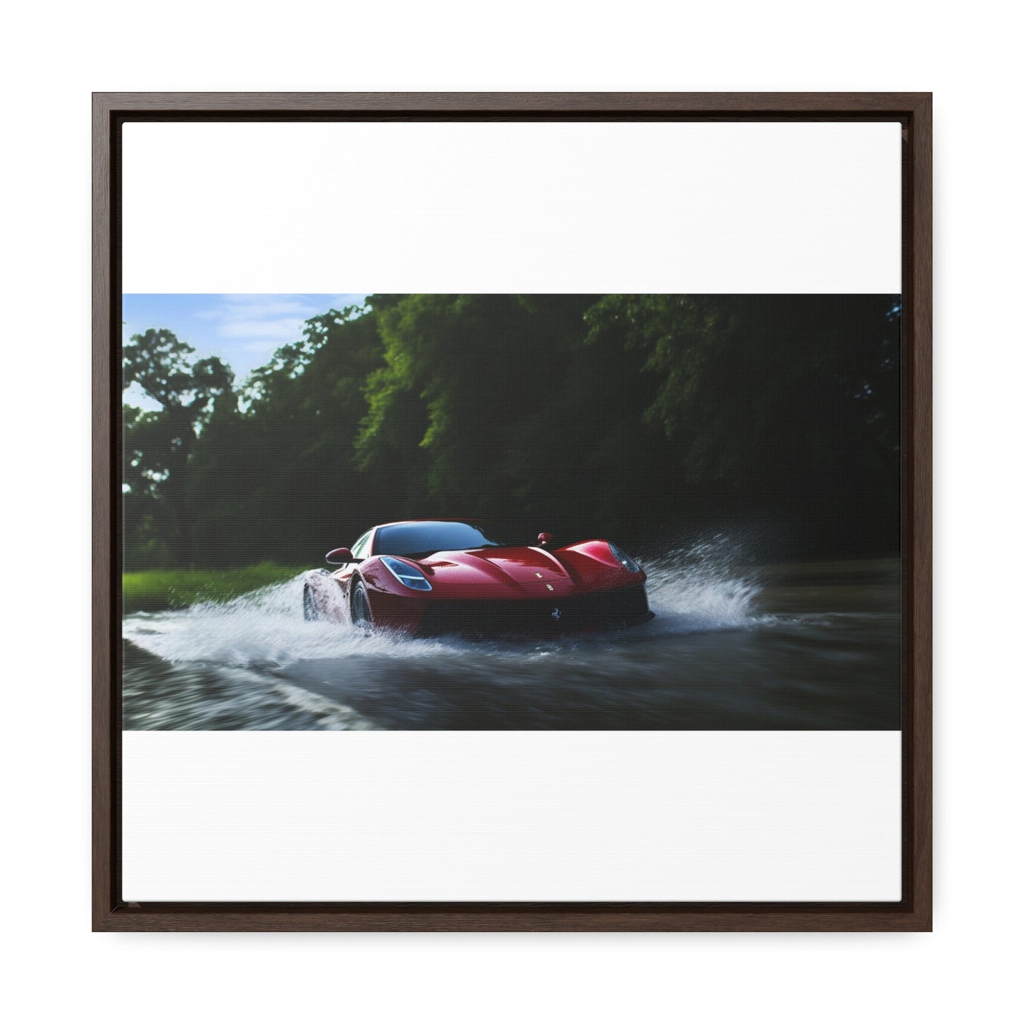 Gallery Canvas Wraps, Square Frame Water Ferrari Splash 1