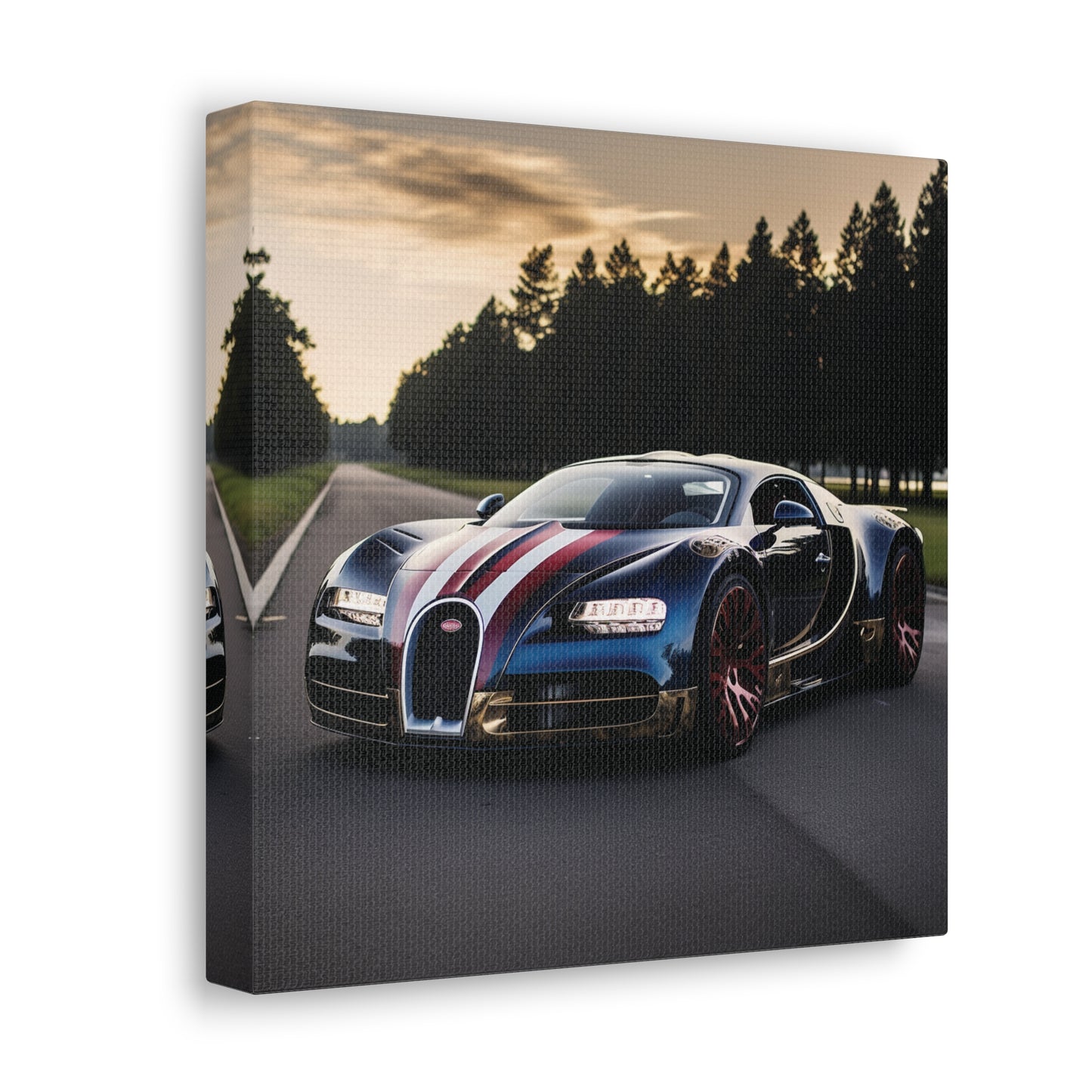 Canvas Gallery Wraps Bugatti Flag American 1