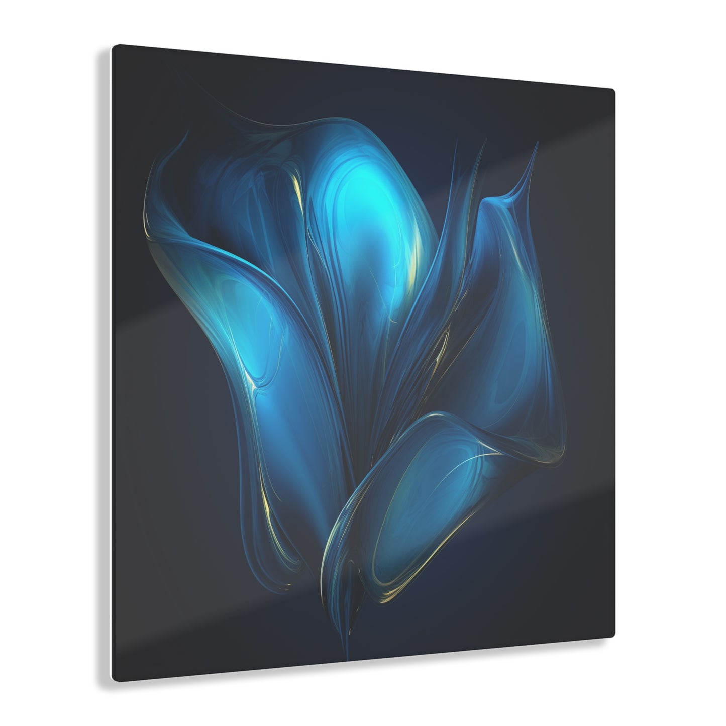 Acrylic Prints Abstract Blue Tulip 2