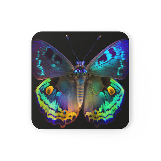 Corkwood Coaster Set Neon Hue Butterfly 4