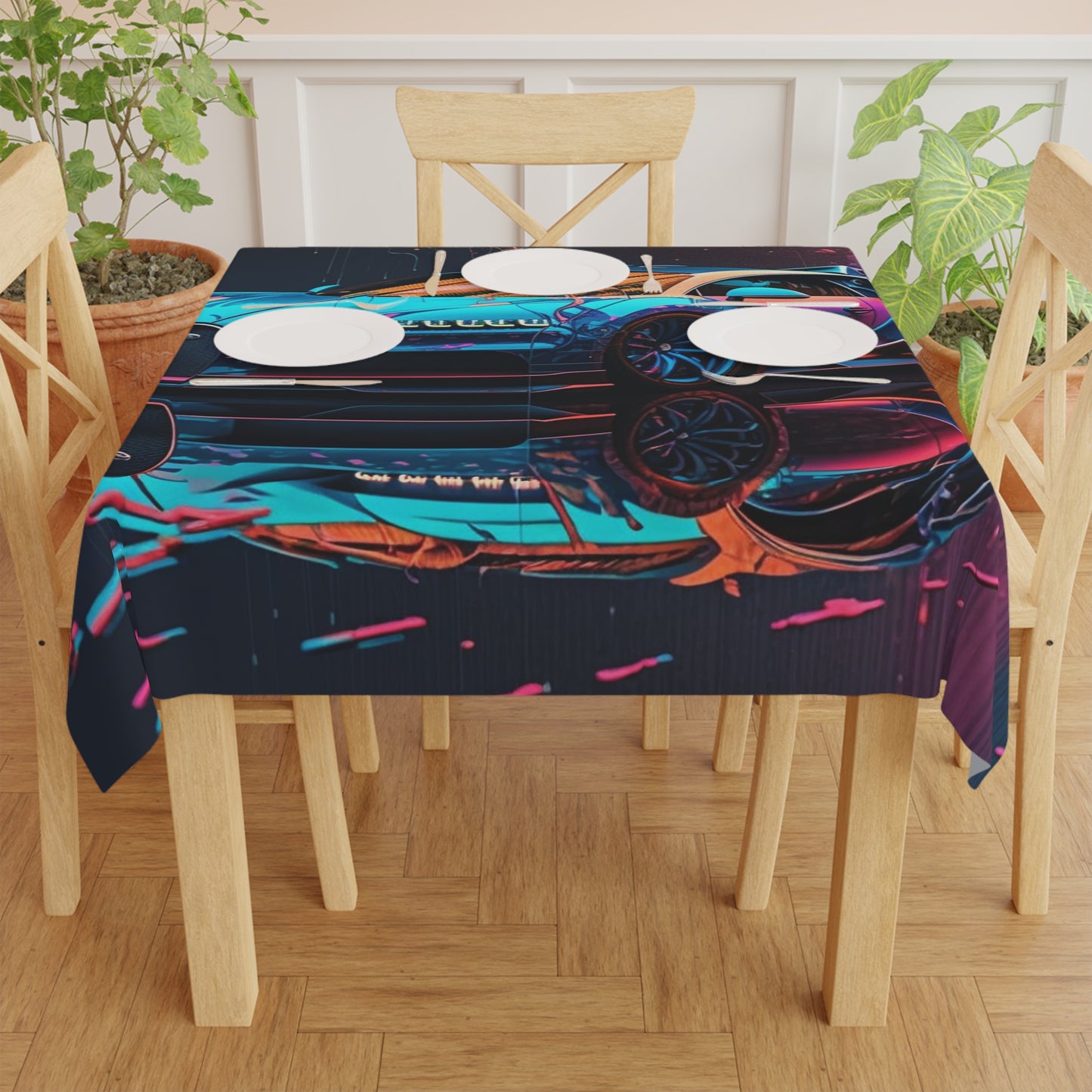 Tablecloth Bugatti Neon Chiron 4