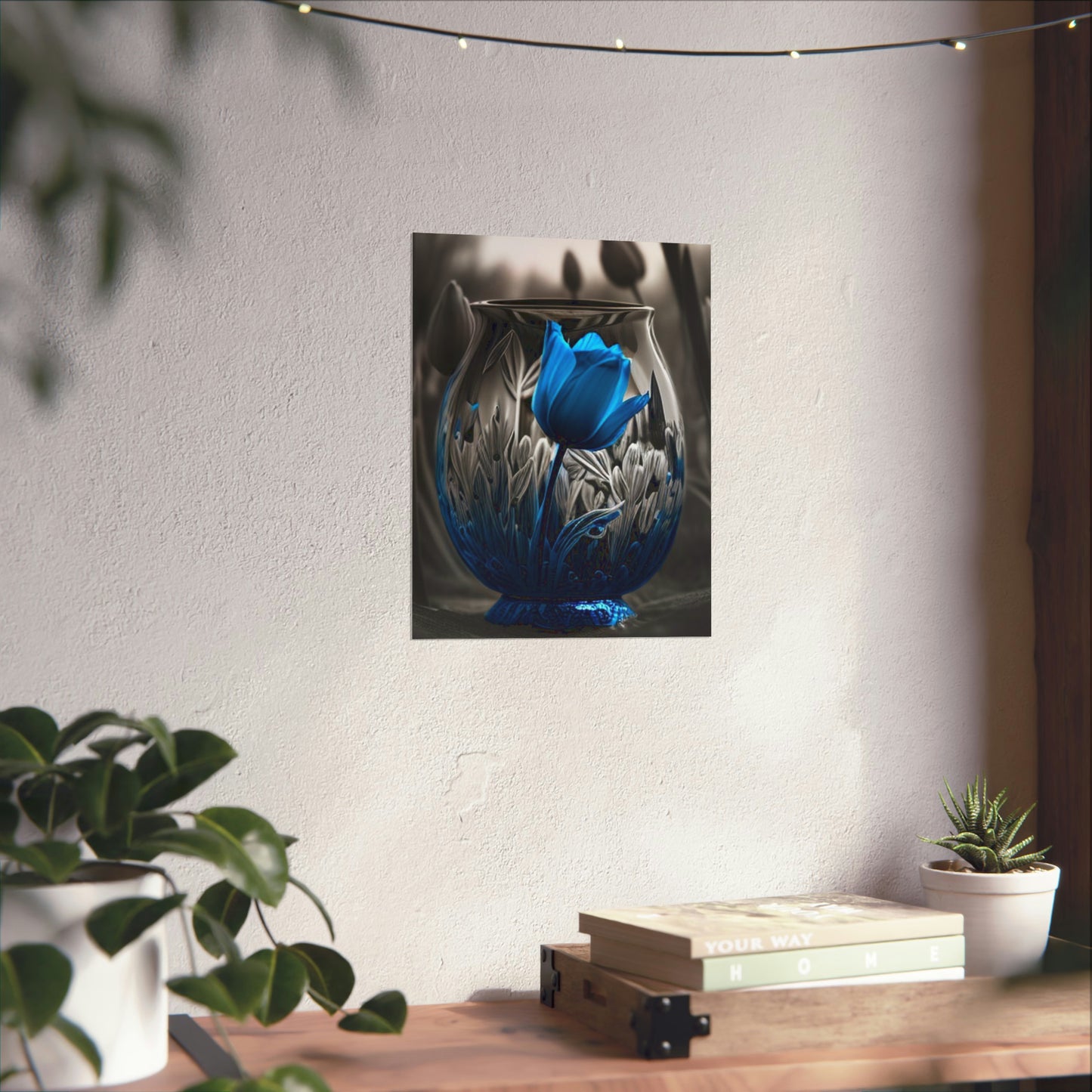 Premium Matte Vertical Posters Tulip Blue 1