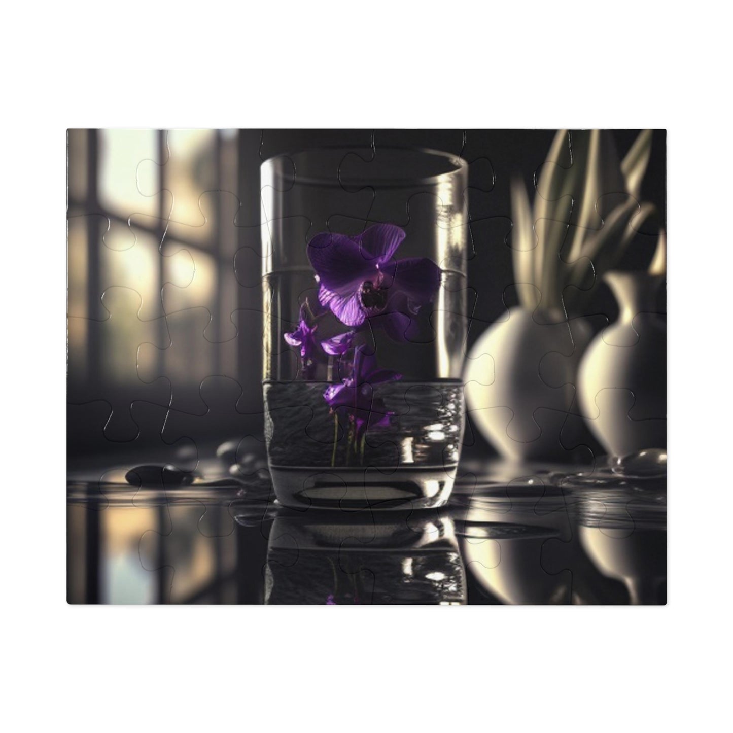 Jigsaw Puzzle (30, 110, 252, 500,1000-Piece) Purple Orchid Glass vase 4